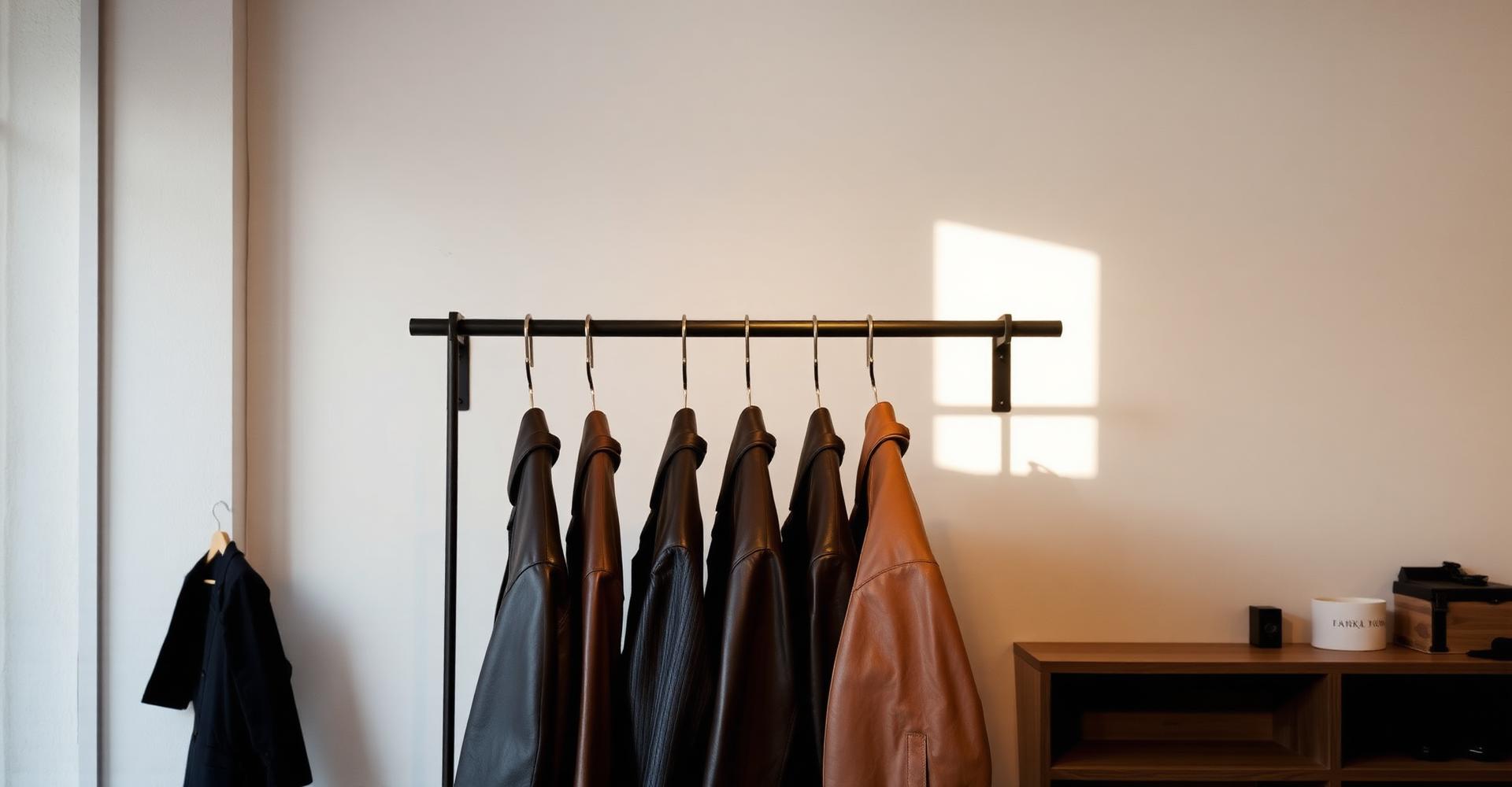 A Chemlon leather jacket in natural light